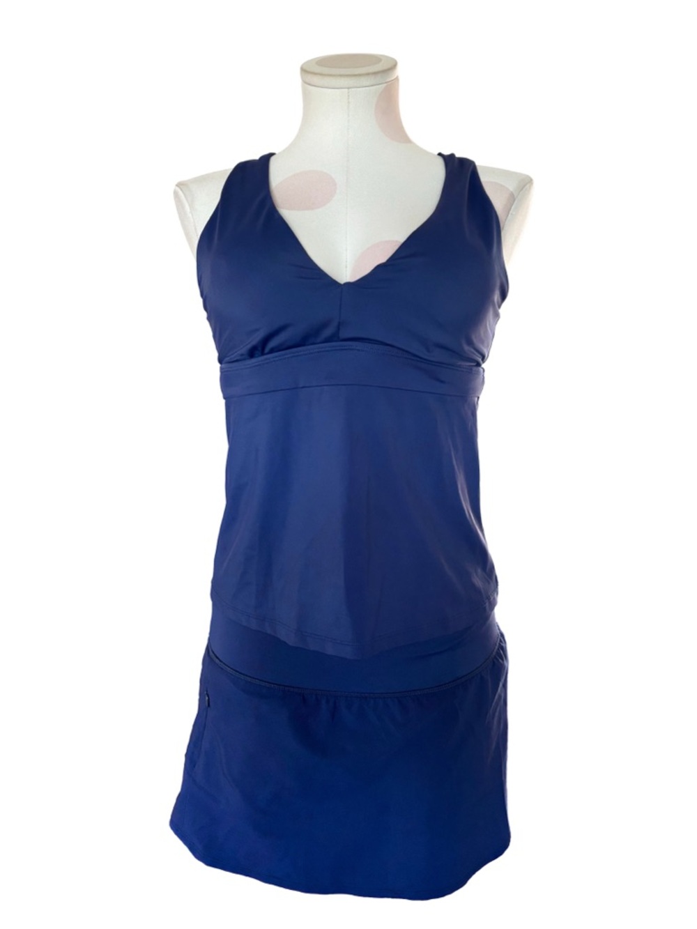 Athleisure Golf Tennis Set - Blue Medium Cropped Tank Skirt Set